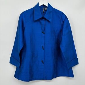 Anu‎ Top Shirt Blouse Small 100% Silk Beach Old Money Eclectic Boho New $118